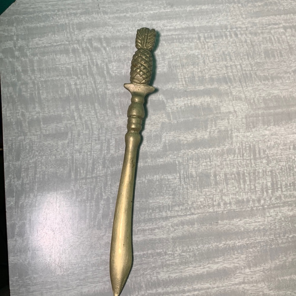 Brass pineapple letter opener